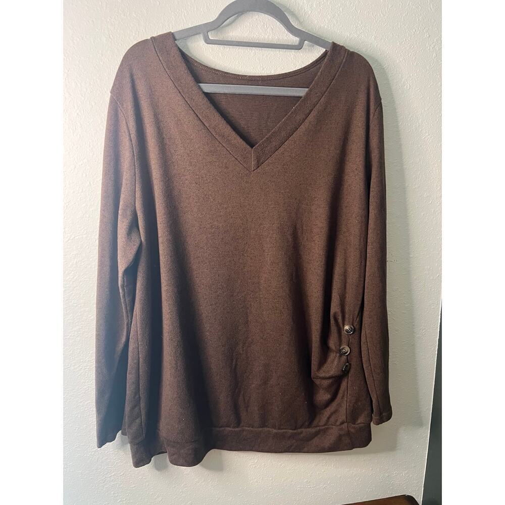 2XL SHEIN Curve V-neck lightweight sweater
